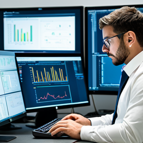 Cybersecurity Professional at Work**

"A cybersecurity analyst, fully clothed in business casual attire, working at a brightly lit computer workstation in a modern Security Operations Center (SOC) in Lisbon, Portugal. Multiple monitors display complex security data visualizations.  Concentrated expression.  Safe for work. Appropriate content.  Professional environment. Perfect anatomy, well-formed hands, proper finger count, natural body proportions, high quality, professional."

**