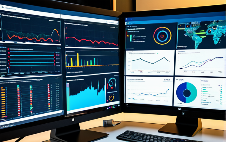 보안관제 전문가를 위한 추가 학습 과정 - SIEM/SOAR Dashboard**
"A modern security operations center (SOC) dashboard displaying real-time thr...