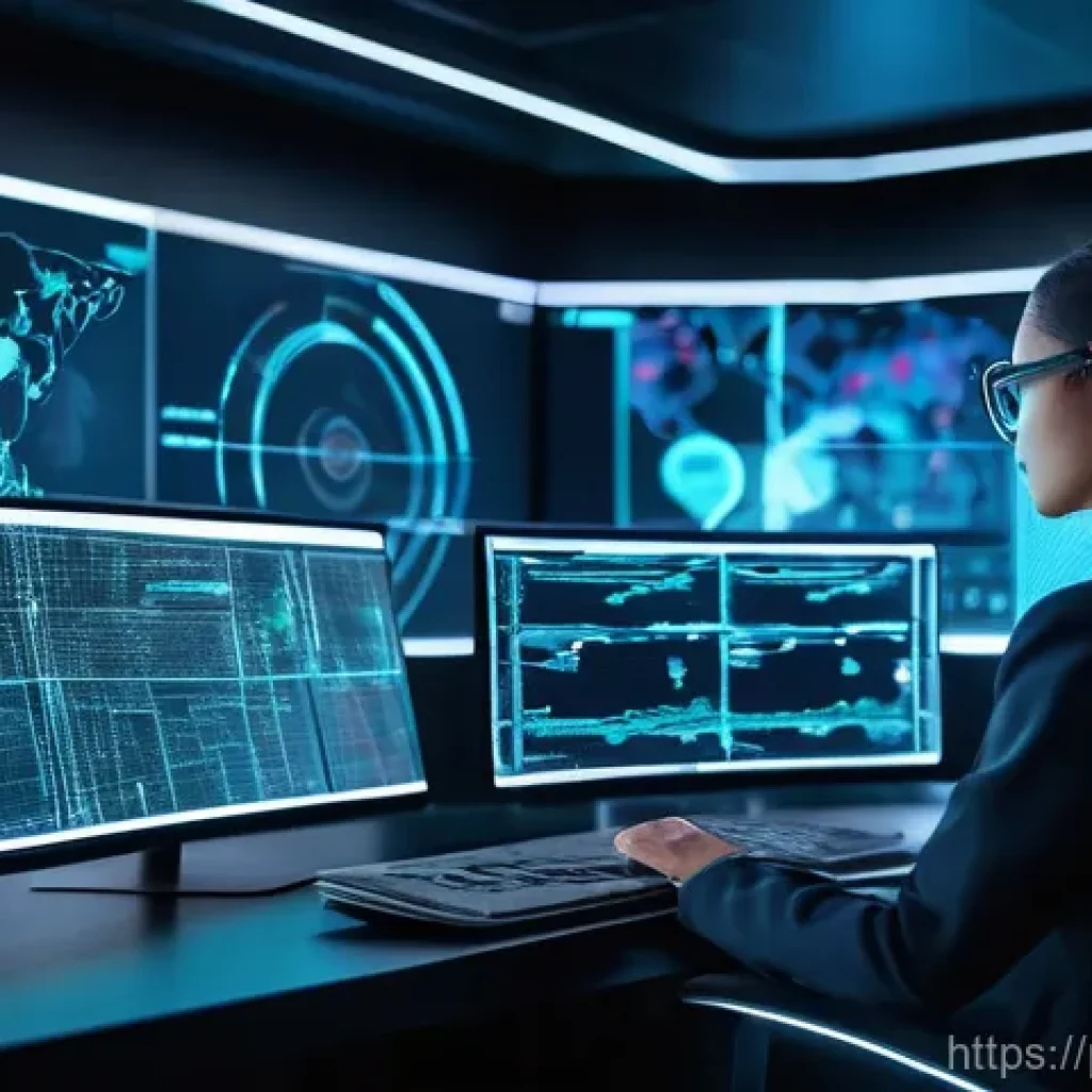 보안관제센터 필수 기술 트렌드 - **Prompt for AI/Machine Learning in SOC:**
    "A modern Security Operations Center (SOC) with a ski...